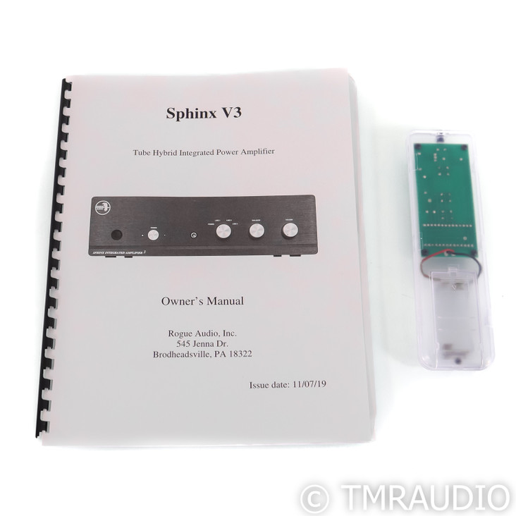Rogue Audio Sphinx V3 Stereo Tube Hybrid Integrated Amplifier; MM / MC Phono